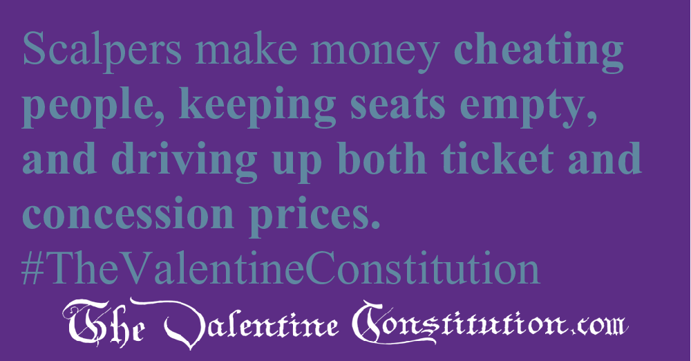RIGHTS > ETHICS > No Ticket Scalping